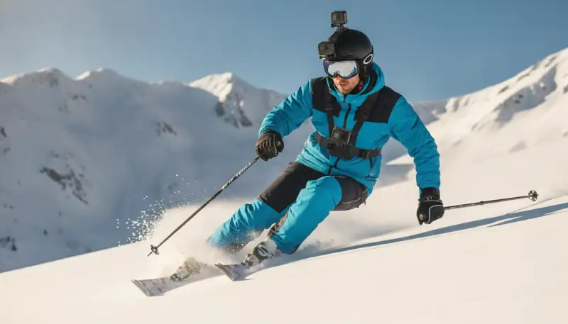 Sichere Action Cam Halterung für die Piste