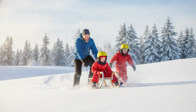 Sicherer Winterspaß: Ihr Kinderholzschlitten