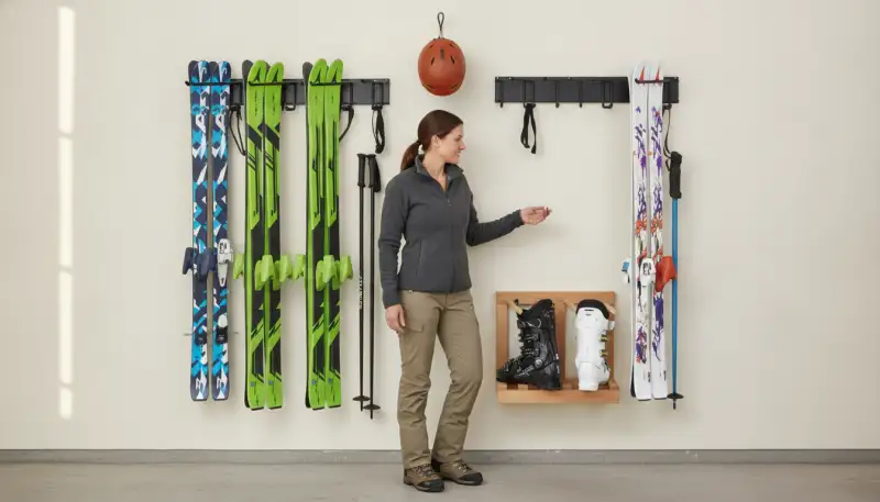 Ski sicher verstauen: Skihalter Wand